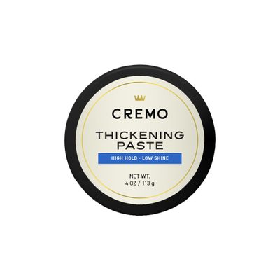 Cremo Hair Thickening Paste for Men - Premium Barber Grade Thickening Paste, High Hold and Low Shine, Hair Styling 4 Oz