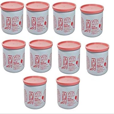 10 Cans - Satin Smooth Deluxe Cream Wax 14oz/397g