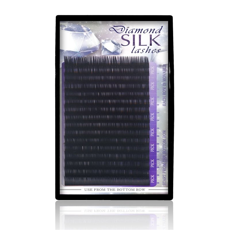 Diamond Silk B Curl Mixed Size .20mm x 8mm-15mm Eyelash Extension