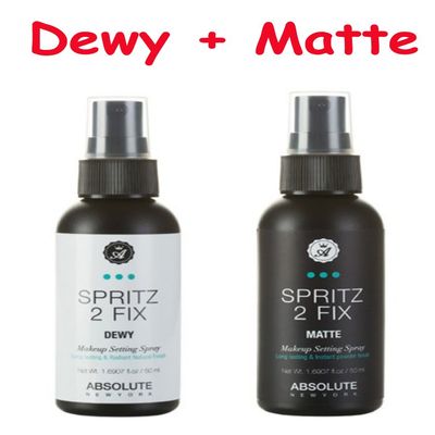 Absolute New York Spritz 2 Fix Dewy & Matte Combo with Eyebrow Razor