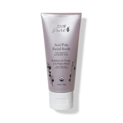 100% PURE Acai Pulp Facial Scrub, Exfoliating, Organic Face Wash (2 Fl Oz)