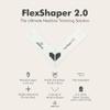 Aberlite FlexShaper 2.0 - Beard Shaper for Men - Hands-Free & Flexible Neckline Guide - Beard Trimmer Tool - Lineup Stencil Kit - White view 2