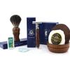 4 Pcs Wooden Men's Shaving Set with Double Edge Safety Razor, Black Badger Hair Brush, Soap & Wooden Bowl. Perfect Kit as a Gift. view 1