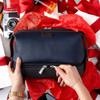 Vetell Leo Large Leather Men's Travel Toiletry and Shaving Case Bag with Upper and Lower Zippered Compartments, 3 Interior Loops and Carrying Handles view 2