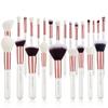 Jessup Brand 25pcs Professional Makeup Brush set Beauty Cosmetic Foundation Power Blushes eyelashes Lipstick Natural-Synthetic Hair Brushes set (Pearl White/Rose Gold) view 1