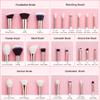 Jessup Brand 25pcs Professional Makeup Brush set Beauty Cosmetic Foundation Power Blushes eyelashes Lipstick Natural-Synthetic Hair Brushes set (Pearl White/Rose Gold) view 2