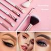 Jessup Brand 25pcs Professional Makeup Brush set Beauty Cosmetic Foundation Power Blushes eyelashes Lipstick Natural-Synthetic Hair Brushes set (Pearl White/Rose Gold) view 3
