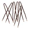 Frenchies French Twist Hair Pin, Ultra Flocked Extra Soft French Hair Pins for Women, Wedding, Updo Extensions, or Wig, 100 Count, Brown, Large (3 inch) view 2