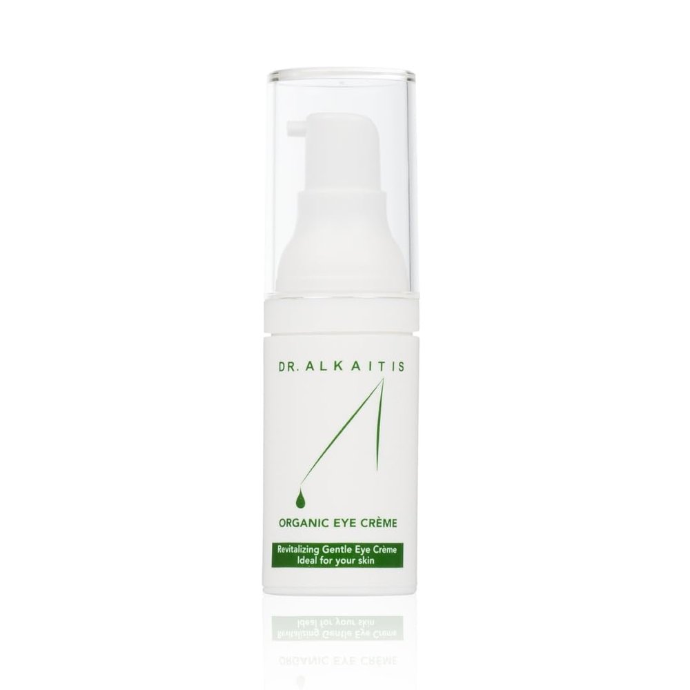 DR. ALKAITIS Organic Eye Crme - Gentle Moisturizer with Sacha Inchi & Signature Botanical Complexes - Circulation-Boosting Dark Circle Care (0.5 fl oz / 15 ml)