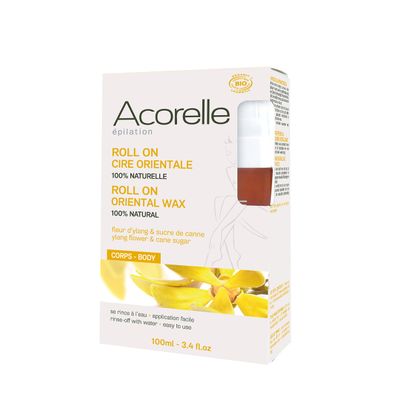 Acorelle Roll On Oriental Body Wax, Brown, 3.4 Ounce