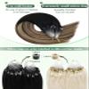 Ugeat Balayage Micro Bead Hair Extensions Natural Black to Dark Brown Mix Caramel Brown 20 Inch Micro Loop Real Human Hair Extensions for Wedding Instant Hairstyle 50s 50g view 3