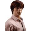 ADAMAI 11'' Cool Men Short Natural Dark-Brown Fluffy Straight Wigs Comfortable Synthetic Hair Wigs view 1