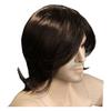 ADAMAI 10'' Cool Men Short Natural Dark-Brown Fluffy Straight Wigs Comfortable Synthetic Hair Wigs view 1