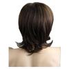 ADAMAI 10'' Cool Men Short Natural Dark-Brown Fluffy Straight Wigs Comfortable Synthetic Hair Wigs view 2