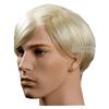 ADAMAI 9.5'' Cool Men Short Natural Blonde Fluffy Straight Wigs Comfortable Synthetic Hair Wigs view 1