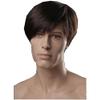 ADAMAI 9.5'' Cool Men Short Natural Brown Fluffy Straight Wigs Comfortable Synthetic Hair Wigs view 3