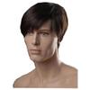 ADAMAI 9.5'' Cool Men Short Natural Brown Fluffy Straight Wigs Comfortable Synthetic Hair Wigs view 4