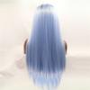 Straight Wig Natural Straight 3color Ombre Synthetic Lace Front Wig (Blue) view 3
