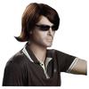 ADAMAI 11'' Cool Men Short Natural Copper-Brown Fluffy Straight Wigs Comfortable Synthetic Hair Wigs view 1