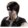 ADAMAI 11'' Cool Men Short Natural Copper-Brown Fluffy Straight Wigs Comfortable Synthetic Hair Wigs view 3