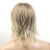 ADAMAI 12'' Cool Men Short Natural Blonde Fluffy Straight Wigs Comfortable Synthetic Hair Wigs view 2