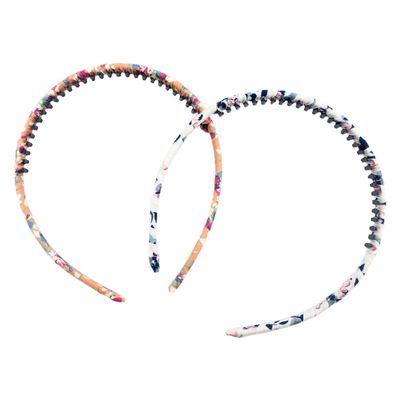 HAND Pretty Summery Flower Print Alice Band Headband - Pack of 2