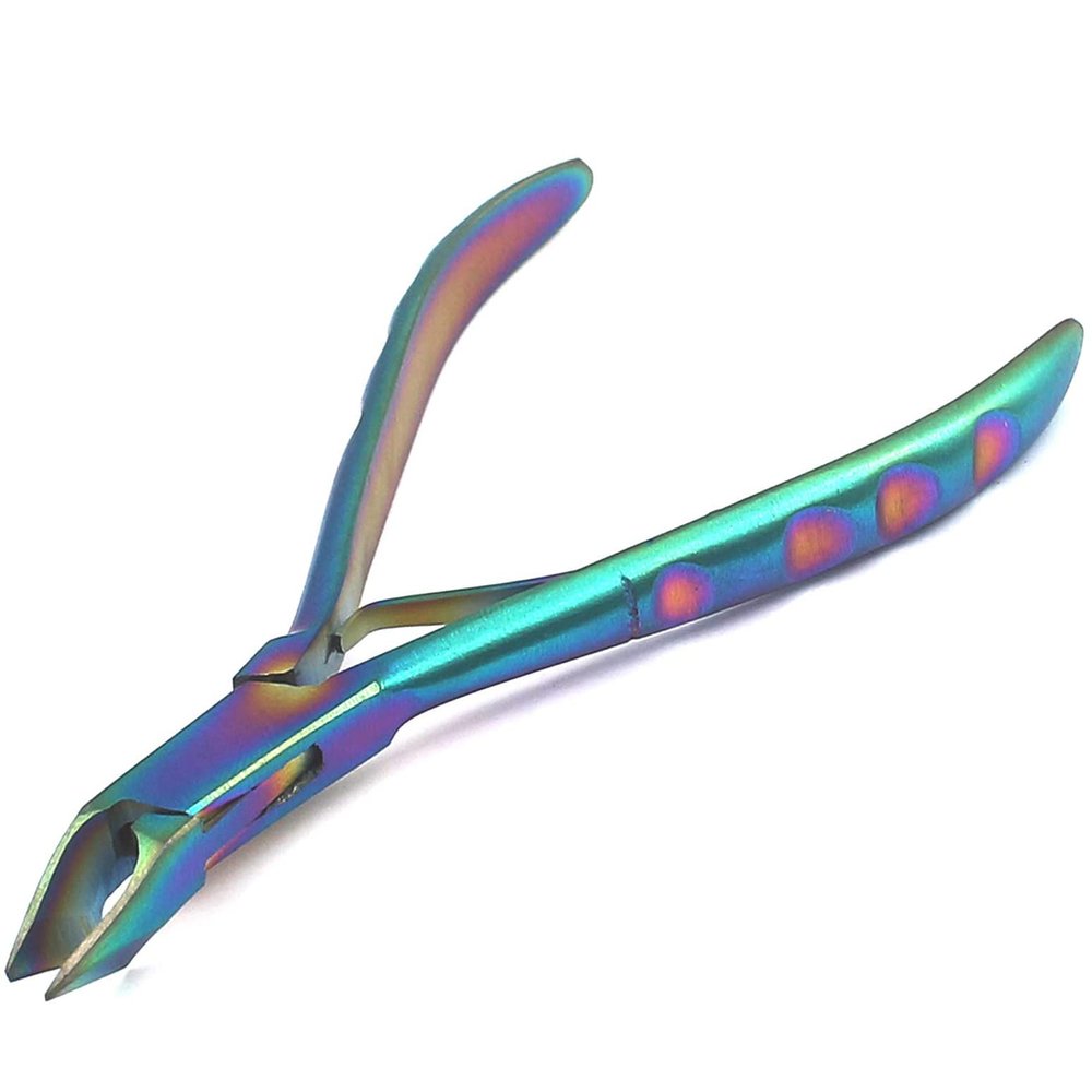 AAPROTOOLS Colorful Cuticle Nipper Manicure Nail Clipper Cutter Trimmer Manicure Nail Tool (Multicolor) Rainbow A+ Quality