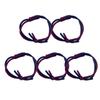 HAND A Pack of 5 Pretty Two-Tone Navy and Burgundy Twisting Elasticated Ponytail Hair Bands view 1