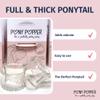 Pony Popper Clip  High Ponytail Holder for Full, Voluminous Styles, Versatile Accessory for All Hair Types, Ponytail Volumizer for Thick & Long Hair, Fancy Accessories for Women, Clear Pony Popper view 2