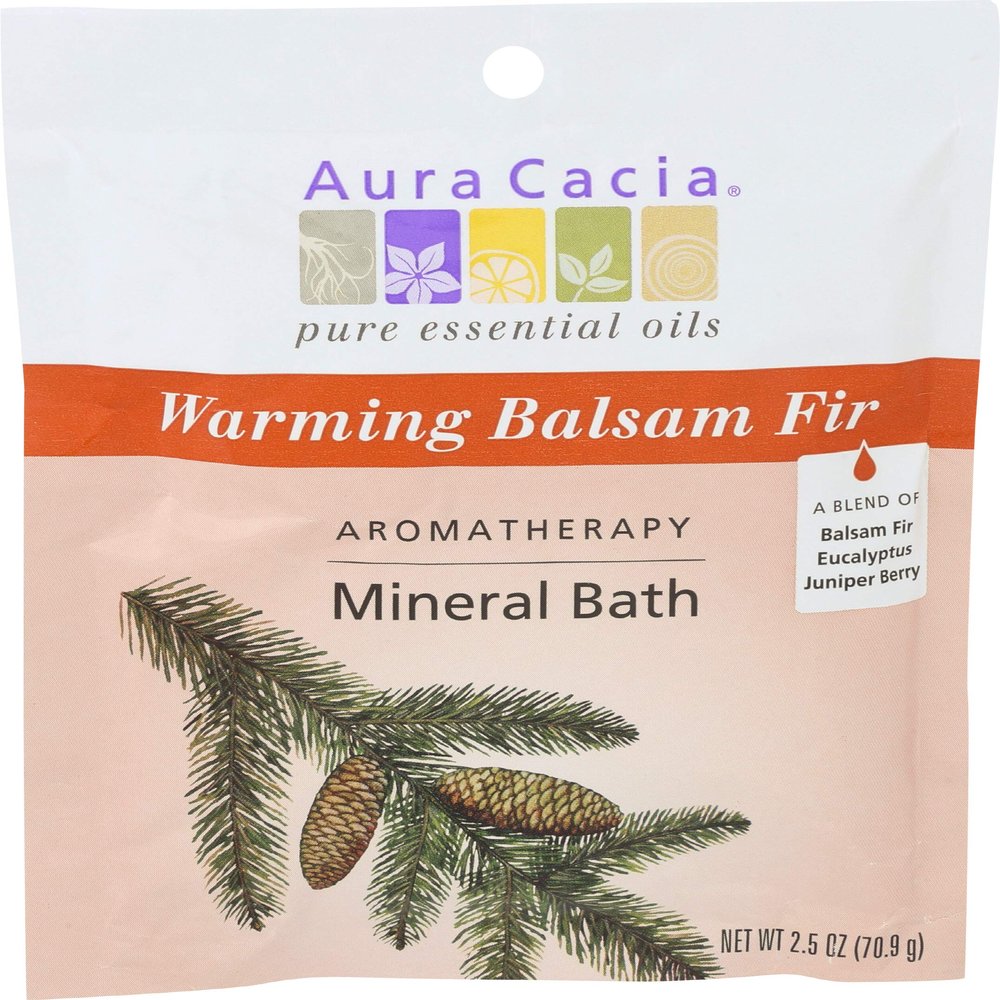 Aura Cacia Mineral Bath, Warming Balsam Fir, 2.5 Ounce