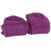 BambooMN Women's Small Fuzzy Soft Aloe Infused Nylon Spa Socks, Solid Purple, 4 Pairs view 2