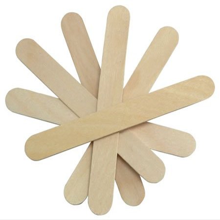 Cotton Orchid Large Wide Wood Wax Spatula Applicator 6" x 3/4" 100 Pack