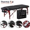 31" Montclair ThermaTop Master Massage Portable Massage Table with Memory Foam, Reiki Panels, & Shiatsu Cables (Black& Mahogany) Esthetician Bed- Lash Table view 2
