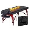 31" Montclair ThermaTop Master Massage Portable Massage Table with Memory Foam, Reiki Panels, & Shiatsu Cables (Black& Mahogany) Esthetician Bed- Lash Table view 3