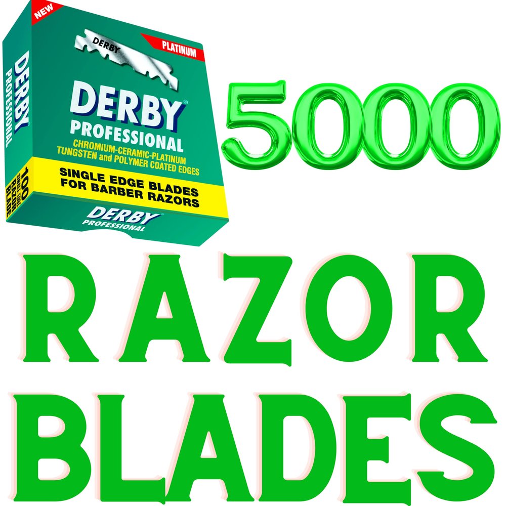 5000 "Derby Professional" Single Edge Razor Blades for straight razor