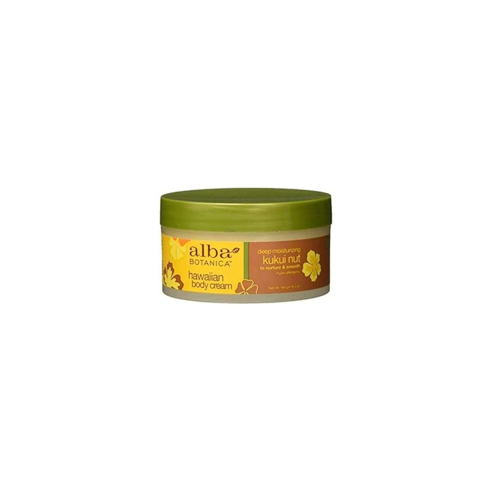 ALBA BOTANICA Kukui Nut Body Cream, 6.5 Ounce