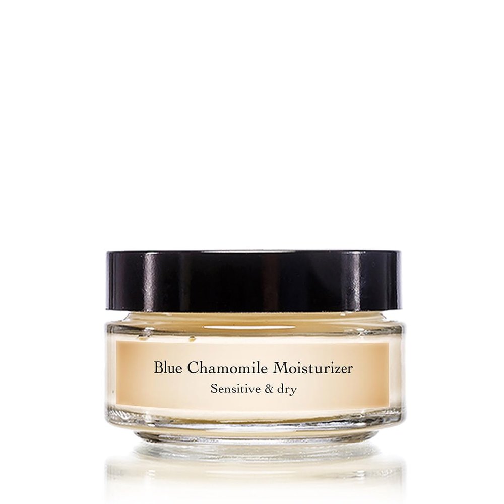 evanhealy Blue Chamomile Moisturizer | Calming Facial Cream with Carrot Seed & Argan Oil | Creamy Moisturizer For Sensitive & Reactive Skin