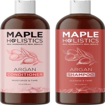 Argan Oil of Morocco Shampoo and Conditioner - Sulfate Free Shampoo and Conditioner Set for Color Treated Hair - Volumizing Shampoo and Conditioner for Men and Women for Curly Frizzy Dry Damaged Hair