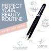 Tweezer Guru Tweezers for Women Facial Hair & Men  Precision Slant-Pointed Eyebrow Tweezer for Ingrown Hair, Blackhead & Splinter Removal (Black) view 3
