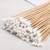 500 Count 6 Inch Long Cotton Swabs with Wooden Handles Cotton Tipped Applicator for Cleaning view 3