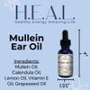 H.E.A.L. Mullein Ear Oil 1oz - Natural Blend with Mullein, Calendula, Lemon, Grapeseed, and Vitamin E Oils for Gentle Ear Care view 2