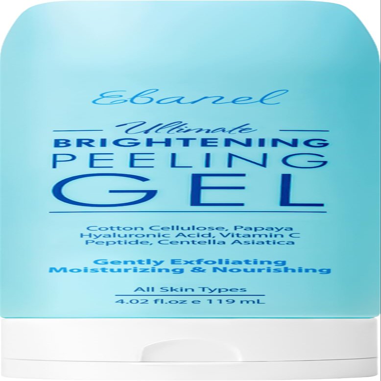 Ebanel Brightening Peeling Gel with Cotton Cellulose, Rice, Papaya, Centella, Hyaluronic Acid for Face and Body, Gentle Exfoliating Face Scrub Gel Peel Wash, Deep Pore Cleanser Minimizer Exfoliator