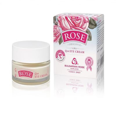 Bulgarianrose Eye Cream with Natural Rose Oil for Dark Spots and Puffiness, Under Eye Cream for Wrinkles and Bags, Rose Water Anti Aging Eye Cream Helps Improve Dryness