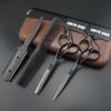 black Hair Cutting Scissors Set with Lether Scissors Case,Hair cutting scissors Thinning scissors For Personal and Professional view 1