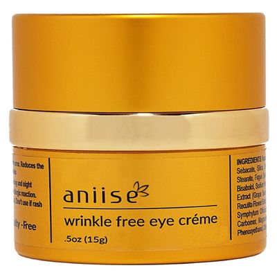 Aniise Wrinkle-Free Eye Cream  Hydrating Under-Eye Cream with Sodium Hyaluronate, European Beech & Pomegranate Extract  Reduces Dark Circles, Fine Lines & Puffiness  0.5 fl oz (15 mL)