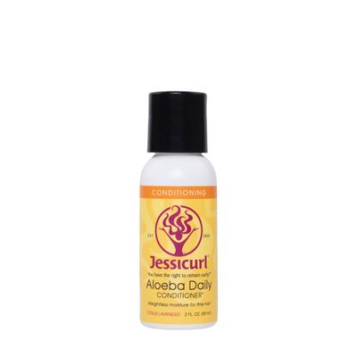 Jessicurl, Aloeba Daily Conditioner for Curly Hair, Citrus Lavender, 2 Fl oz. Leave in Conditioner and Hair Detangler for Fine Hair