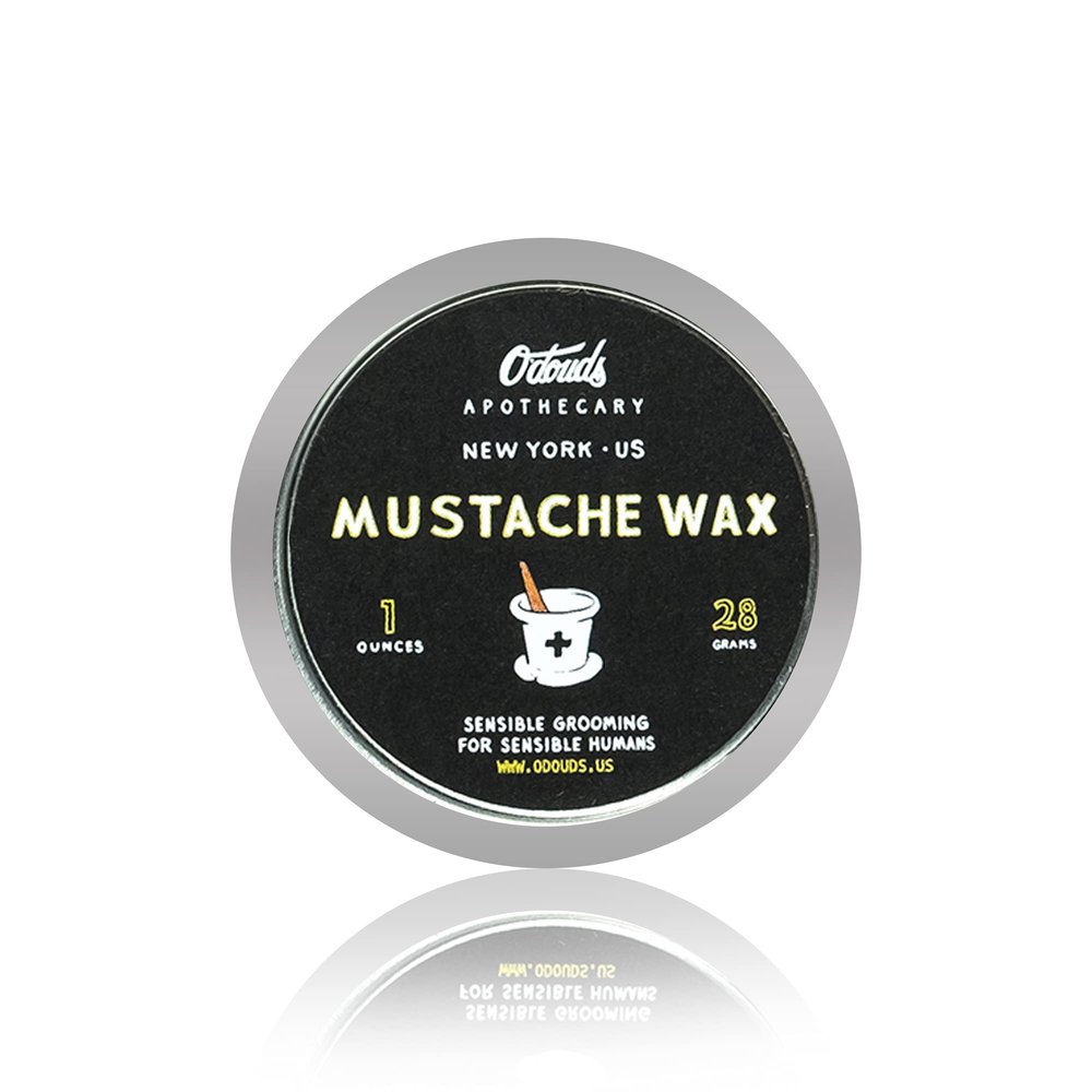 O'Douds Mustache Wax for Men - Daily Natural Mustache Styling Wax - Vegan - Firm Hold & Natural Shine with Forest Scent (1oz.)