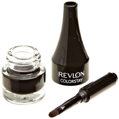 Revlon Crme Gel Eyeliner Crme, ColorStay Eye Makeup, Waterproof, Smudgeproof, Longwearing with Precision Brush Applicator, 001 Black, 0.08 Oz