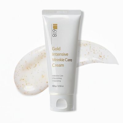 1.618 Intensive Wrinkle Care Cream  Korean Anti-Aging Face Moisturizer with 24K Gold, GABA, 17 Amino Acids & Adenosine | Hydrating & Firming, 3.52 oz