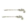 1928 Jewelry Black Diamond Color And Crystal Bobby Pins Set view 1